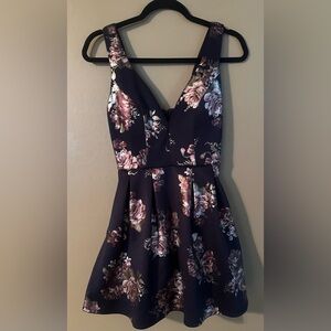 Floral Black Dress